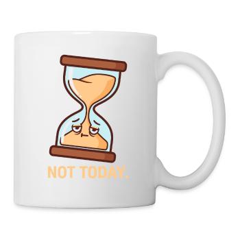 Die widerwillige Sanduhr - Tasse - Weiß - Rechts