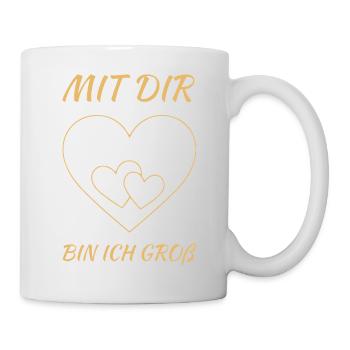 I'm big with you - Valentine's Day heart for couples - Mug - white - Right