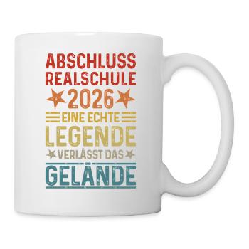 Graduation 2026 Realschule legend leaves site - Mug - white - Right