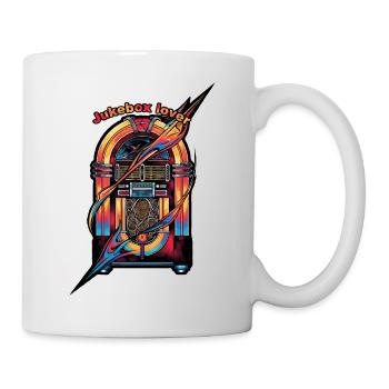 Jukebox Lover Neon Retro - Tasse - Weiß - Rechts