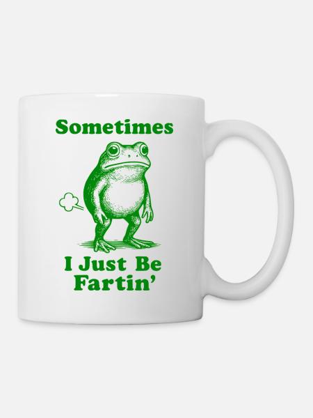 Parfois, je suis juste une grenouille qui pète - Mug blanc - blanc