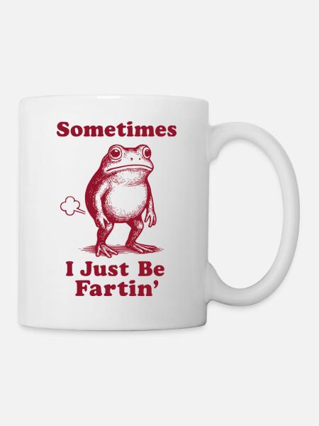 Parfois, je suis juste une grenouille qui pète - Mug blanc - blanc