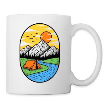 Mountain Sun Campfire Tent - Mug - white - Right