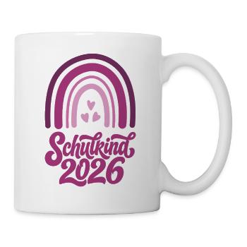 Écolière 2026 Fille Bohème Arc-en-ciel - Mug blanc - blanc - Droite