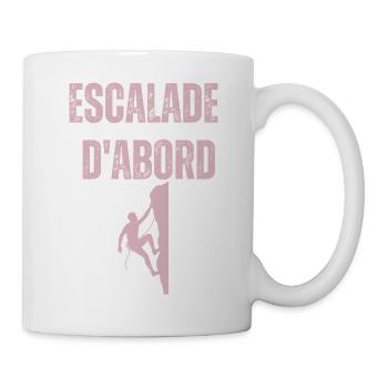 Escalade d'abord - Mug blanc - blanc - Droite