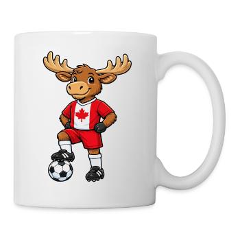 Fußball Elch Kanada Fan Kanadische Flagge - Tasse - Weiß - Rechts