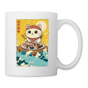 Sushi chat kawaï - Mug blanc - blanc - Droite