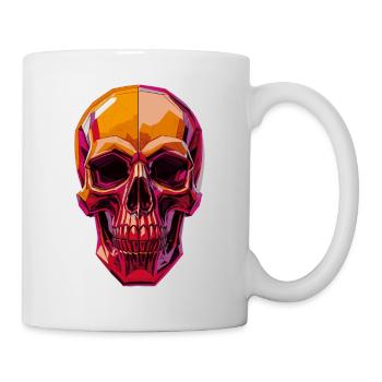Crâne polygonal – Motif géométrique de crâne - Mug blanc - blanc - Droite