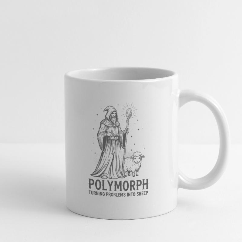 Polymorph Wizard – Turning Problems into Sheep Mug blanc