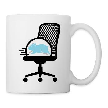  Hamsterrad auf Bürostuhl - Tasse - Weiß - Rechts
