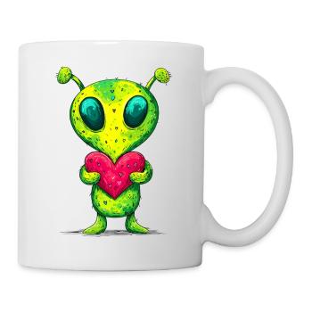 Extraterrestre au cœur - Mug blanc - blanc - Droite