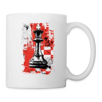 Chess King – Grunge Strategy Motif - Mug - white - Right