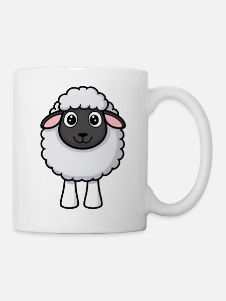 Design de câlins moutons poillés - Mug blanc - blanc