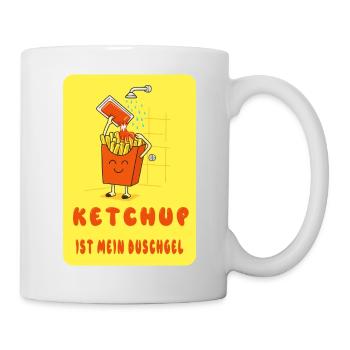 Le ketchup est mon gel douche - Mug blanc - blanc - Droite
