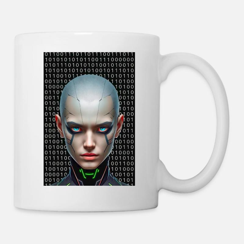Steampunk Girl 01 Rétrofuturiste - Mug blanc - blanc
