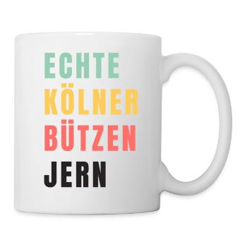 Echte Kölner bützen jern Karneval - Mug - white - Right
