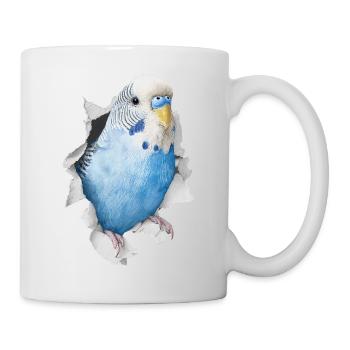 Perruche ondulée - Mug blanc - blanc - Droite