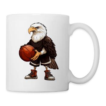 Adler Basketball / Vogel  - Tasse - Weiß - Rechts