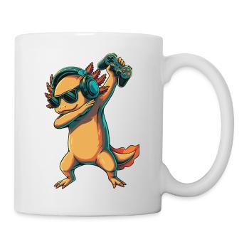Gamer Axolotl Mexican Walking Fish Games Art - Mug - white - Right