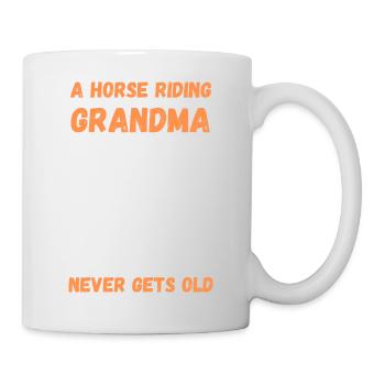 A Horse Riding Grandma - Mug - white - Right