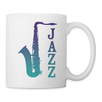 Jazz Saxo - Mug blanc - blanc - Droite