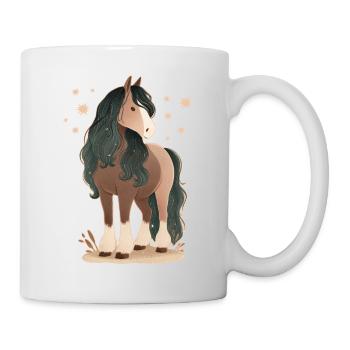 Cheval avec des étoiles - Mug blanc - blanc - Droite