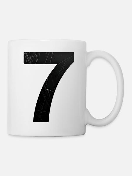 Grunge Sieben Kratzer - Tasse - Weiß