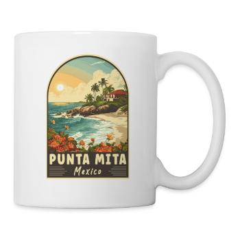 Punta Mita Mexico Tropical Paradise Travel Art - Mug - white - Right