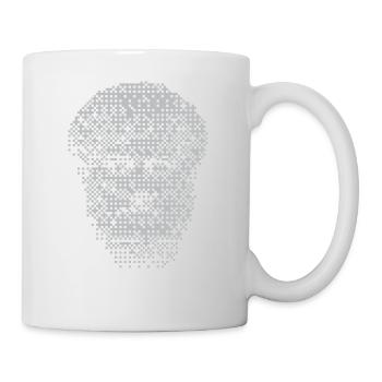 Pixel Aristoteles-Kopf-Mosaik - Tasse - Weiß - Rechts
