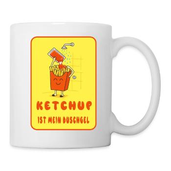Le ketchup est mon gel douche - Mug blanc - blanc - Droite