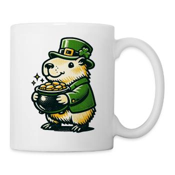 Capybara Lucky Leprechaun Gold Pot Gift Funny - Mug - white - Right