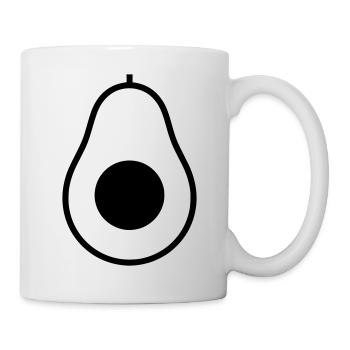 Avocado Hälfte Kern Icon - Tasse - Weiß - Rechts