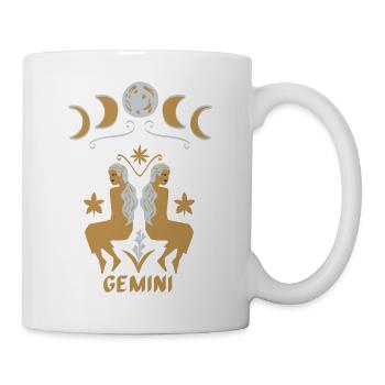 Gémeaux - Signe du zodiaque des Gémeaux - Mug blanc - blanc - Droite