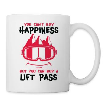 Tu ne peux pas acheter de Bonheur mais tu peux acheter un Pass de Levée - Mug blanc - blanc - Droite