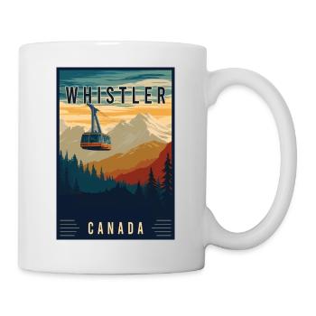 Entdecken Sie Winter Wonderland Whistler in Kanada - Tasse - Weiß - Rechts