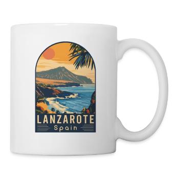 Lanzarote In Spain Vintage Canary Islands - Mug - white - Right