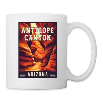 Entdecken Sie die Wunder des Antelope Canyon in Arizona - Tasse - Weiß - Rechts