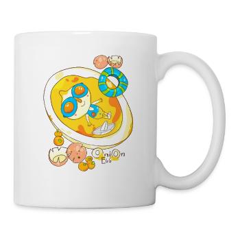 Sonnenfrühstück Cartoon mit Brille - Tasse - Weiß - Rechts