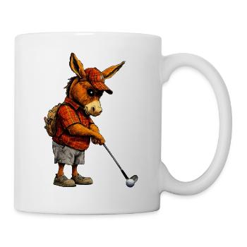 Golfer Donkey - Mug - white - Right
