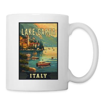 Discover Beauty of Lake Garda in Italy - Mug - white - Right