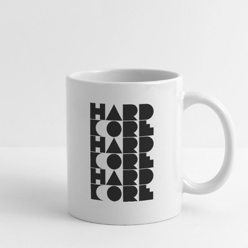Conception typographique hardcore de logos Mug blanc