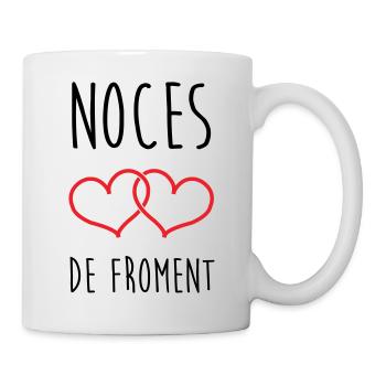 Weizenhochzeit 3 Jahre Ehe - Tasse - Weiß - Rechts