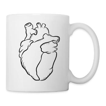 Anatomical heartline print - Mug - white - Right