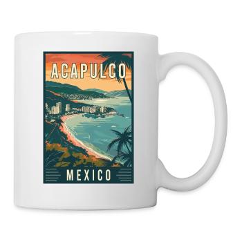 Discover Acapulco in Mexico Tropical Travel Art - Mug - white - Right