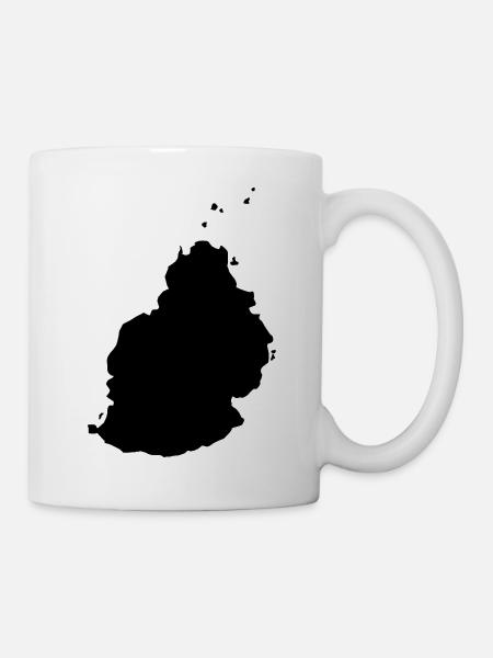 Mauritius-Karte - Tasse - Weiß
