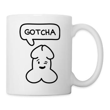 funny Junior 'Gotcha' emoticon - Mug - white - Right