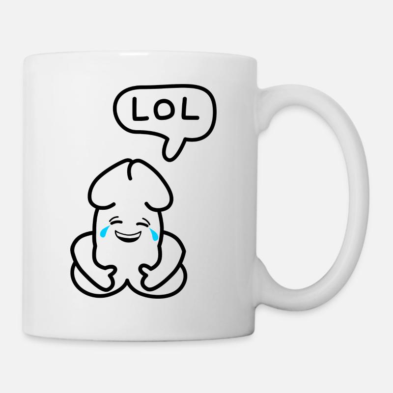 lustiges Junior-LOL-Emoticon - Tasse - Weiß