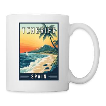 Erleben Sie die Kanarischen Inseln und Teneriffa in Spanien - Tasse - Weiß - Rechts