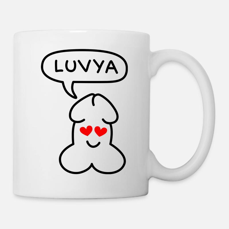 Émoticon drôle Junior luvya - Mug blanc - blanc