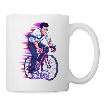 Neon Sprint Executive auf dem Fahrrad - Tasse - Weiß - Rechts